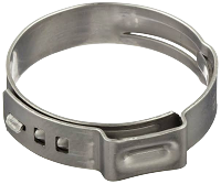 16700006, 010.5-505R, 8.8 to 10.5 mm / .347 to .413 inch 1-Ear Stepless Oetiker Clamp Group 167