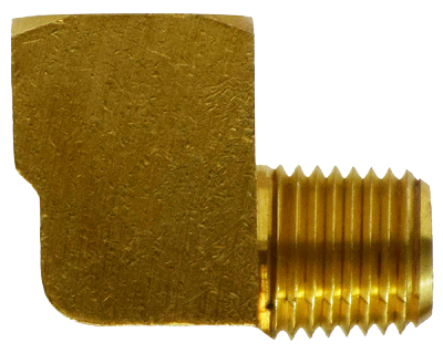 3/8" MPT x 3/8" FPT Street Elbow Long 90-Degree Barstock Brass 116A-C