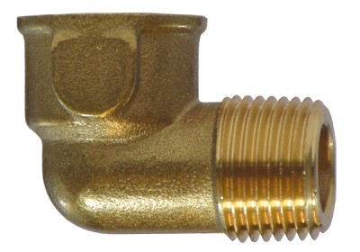 1/8" MPT x 1/8" FPT Street Elbow 90-Degree Forged Brass 116AF-A