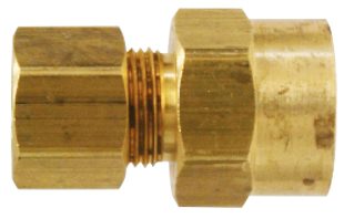 5/16" Compression  x 1/4" FPT Adapter Brass Fitting 66A-5B