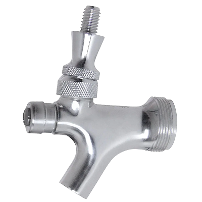 Taprite Self Closing Beer Faucet Polished Chrome with 304 Stainless Steel Lever