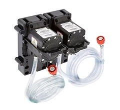 Flojet G55102BA 2 Pump Kit G55 Series on Brackets with CC Connectors 3/8"x3/8"x1/4" BIB Syrup Pump